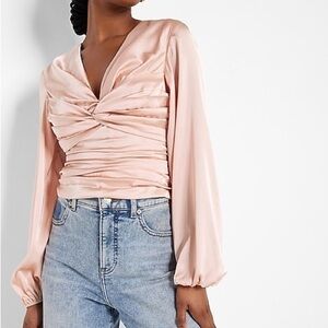 Express Twist Front Tie Back Top